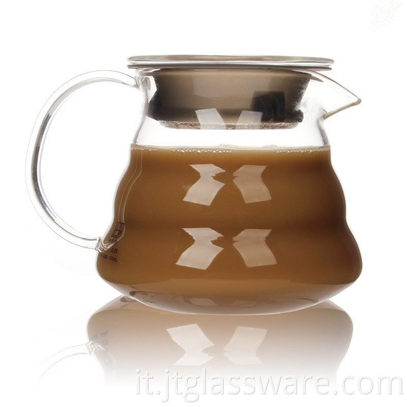 High borosilicate glass coffee milk tea pitcher